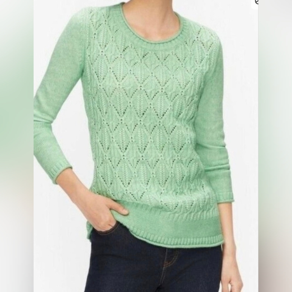 Talbots Mint Green Crew Neck Sweater